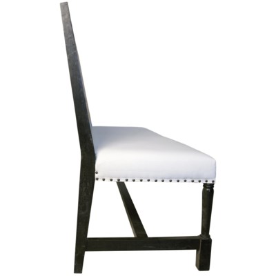 Colonial Caning Bench, Hand Rubbed Black