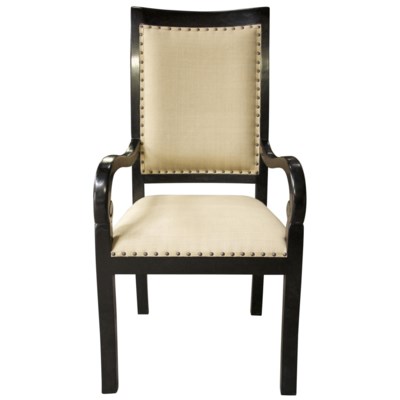 Henry Arm Chair, Hand Rubbed Black