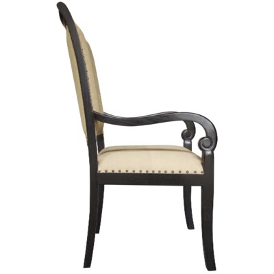 Henry Arm Chair, Hand Rubbed Black