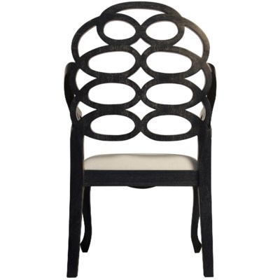 Cesara Arm Chair, Hand Rubbed Black