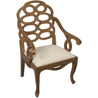 Cesara Arm Chair, Saddle Brown