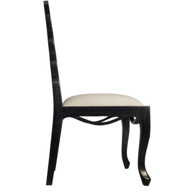 Cesara Side Chair, Hand Rubbed Black