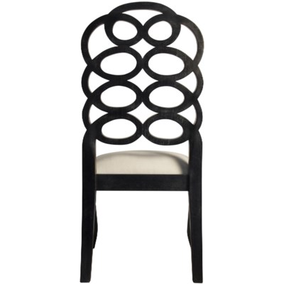 Cesara Side Chair, Hand Rubbed Black