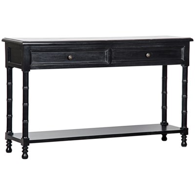 Bamboo Console, Hand Rubbed Black
