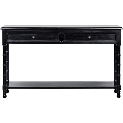 Bamboo Console, Hand Rubbed Black