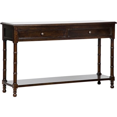 Bamboo Console, Hand Rubbed Brown