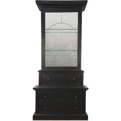 Trellis Hutch, Hand Rubbed Black