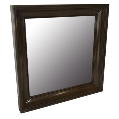 Colonial Square Mirror, Distressed Brown