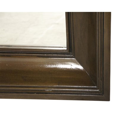 Colonial Square Mirror, Distressed Brown