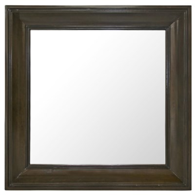 Colonial Square Mirror, Distressed Brown