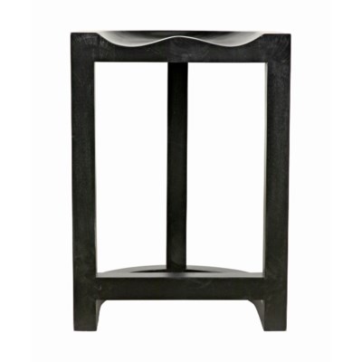 QS Saddle Counter Stool, Hand Rubbed Black