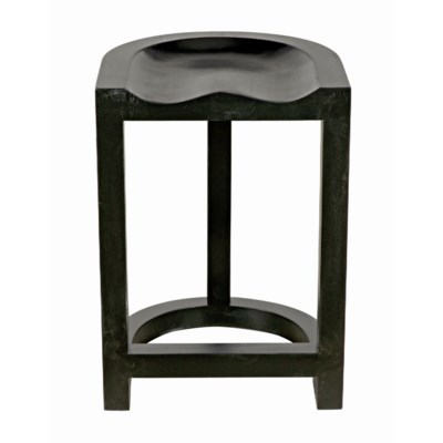 QS Saddle Counter Stool, Hand Rubbed Black