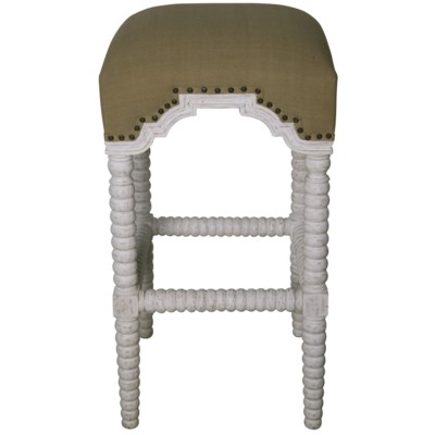 QS Abacus Bar Stool, White Wash