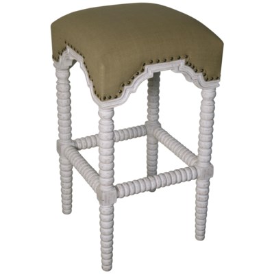 QS Abacus Bar Stool, White Wash