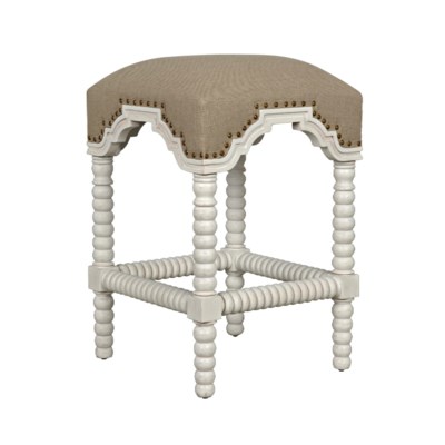 QS Abacus Counter Stool, White Wash