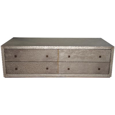 Metal Coffee Table with 4 Drawers