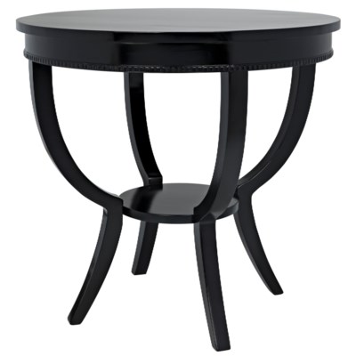 QS Scheffield Round End Table, Black