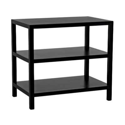 QS 2 Shelf Side Table, Hand Rubbed Black