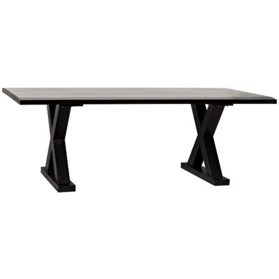 QS X Dining Table, Hand Rubbed Black