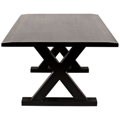 QS X Dining Table, Hand Rubbed Black