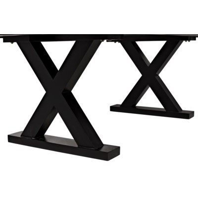 QS X Dining Table, Hand Rubbed Black