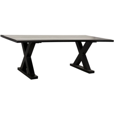 QS X Dining Table, Hand Rubbed Black