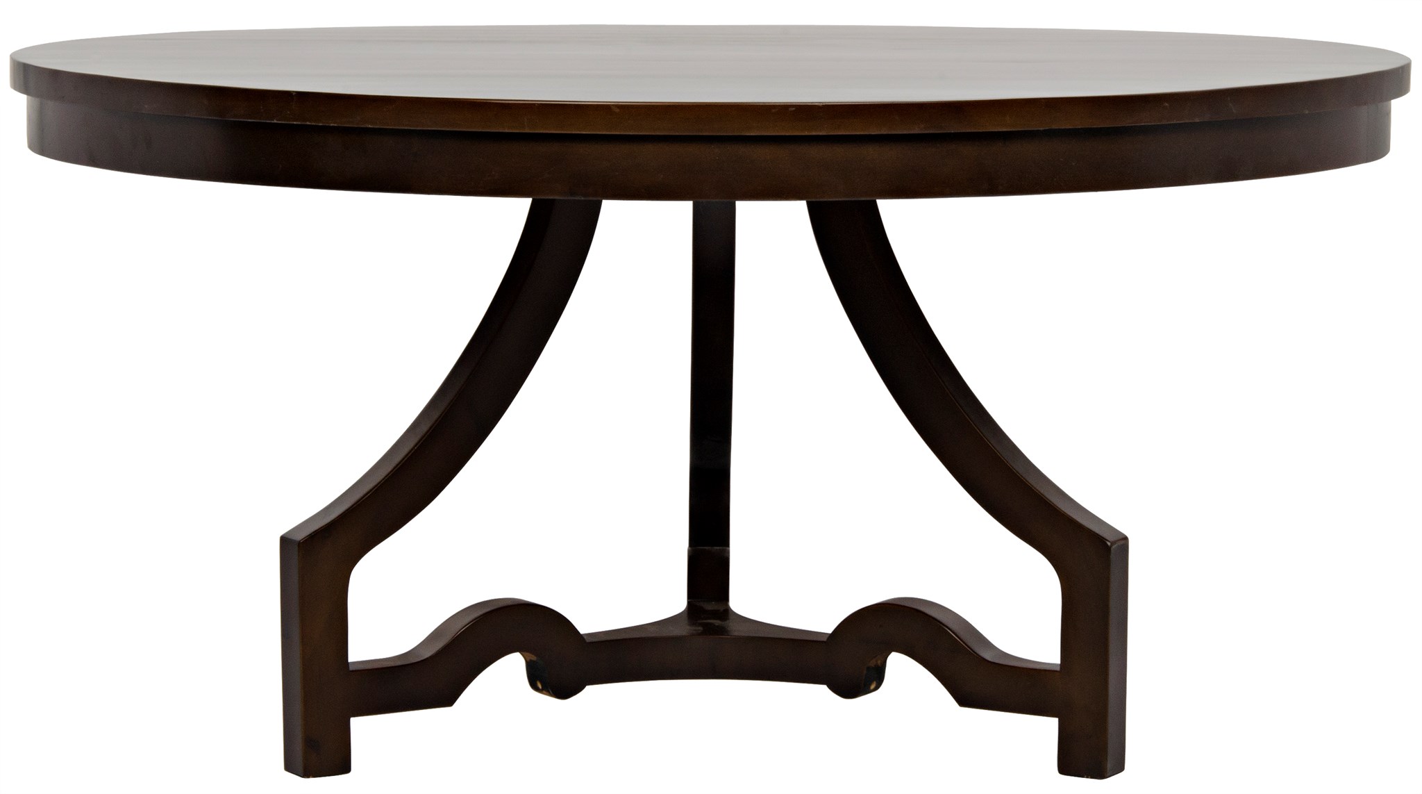 3 Leg Round Dining Table Distressed Brown Tables Image