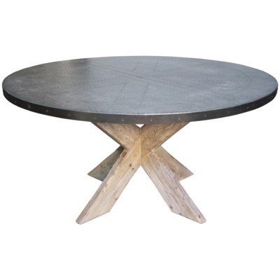 Austin Table with Zinc Top, 60"