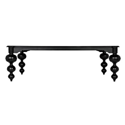 Claudio Dining Table, Hand Rubbed Black