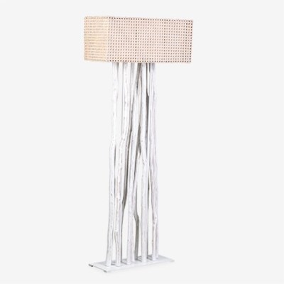 Jungle Floor Lamp White With Rectangular Shade (27X13X70) (2 boxes ... Jungle Floor Lamp White With Rectangular Shade (27X13X70) (2 boxes ...